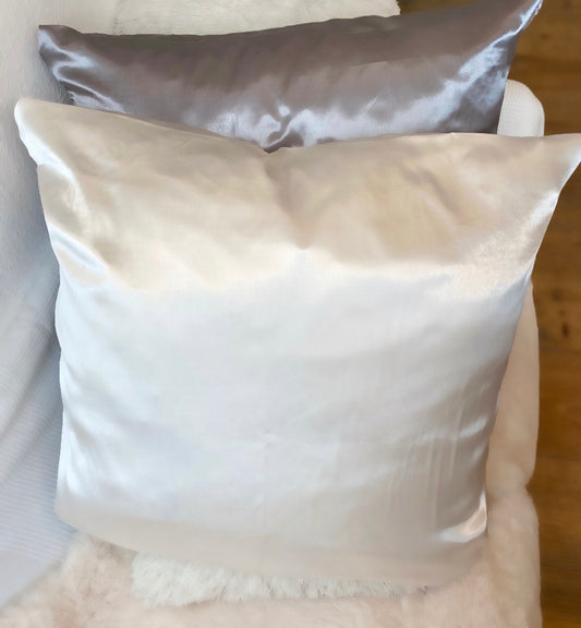 1 White Satin Pillow Case 80x80